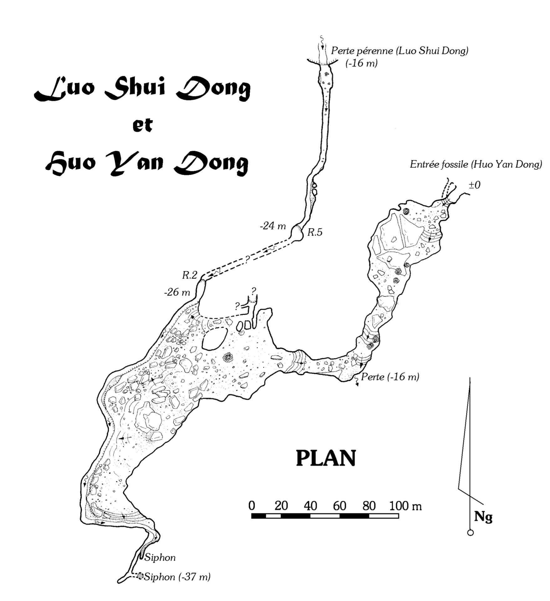 topographie Huoyandong 