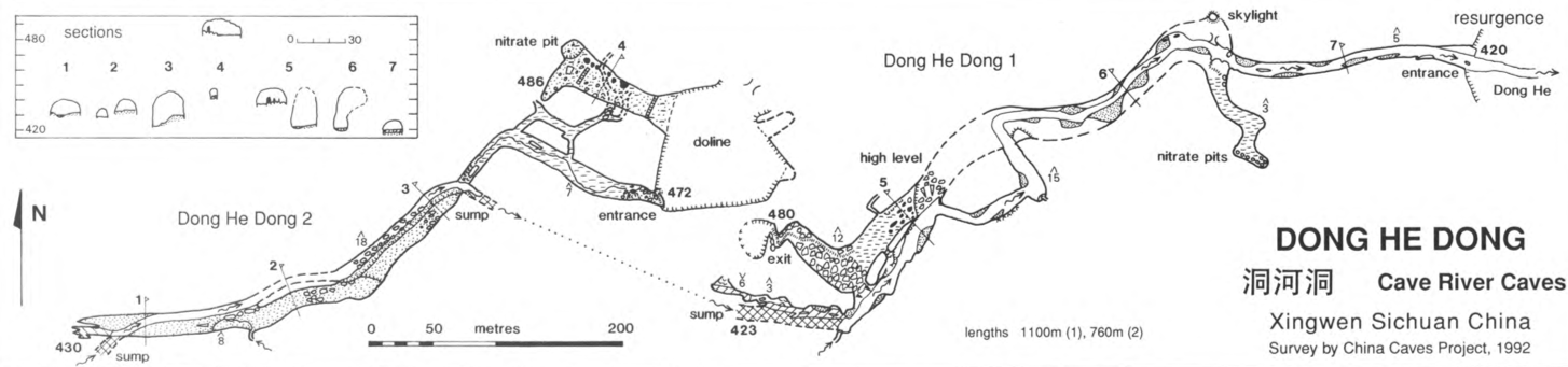 topographie Donghedong 1 洞河洞1