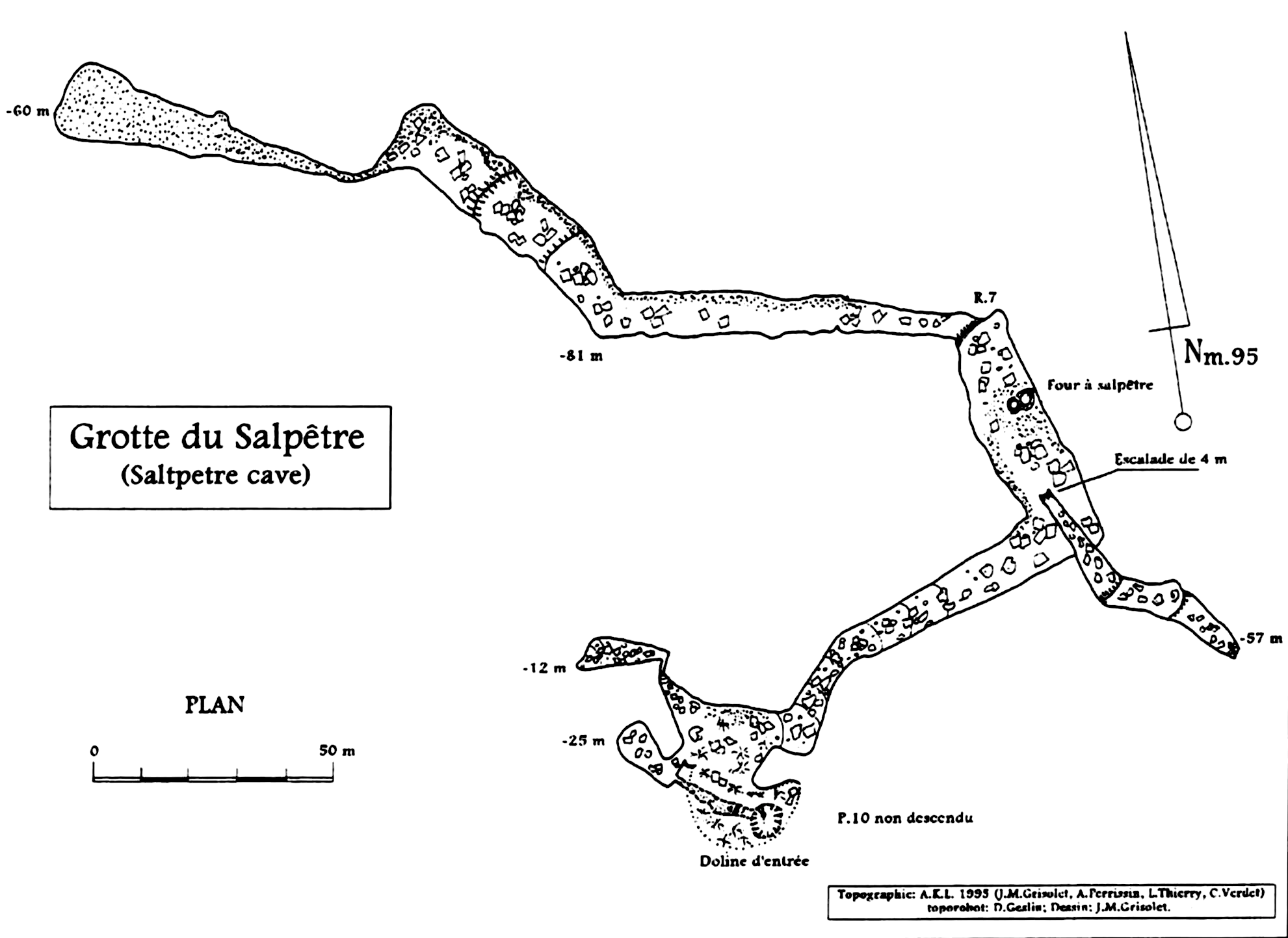 topographie Grotte Du Salpêtre 
