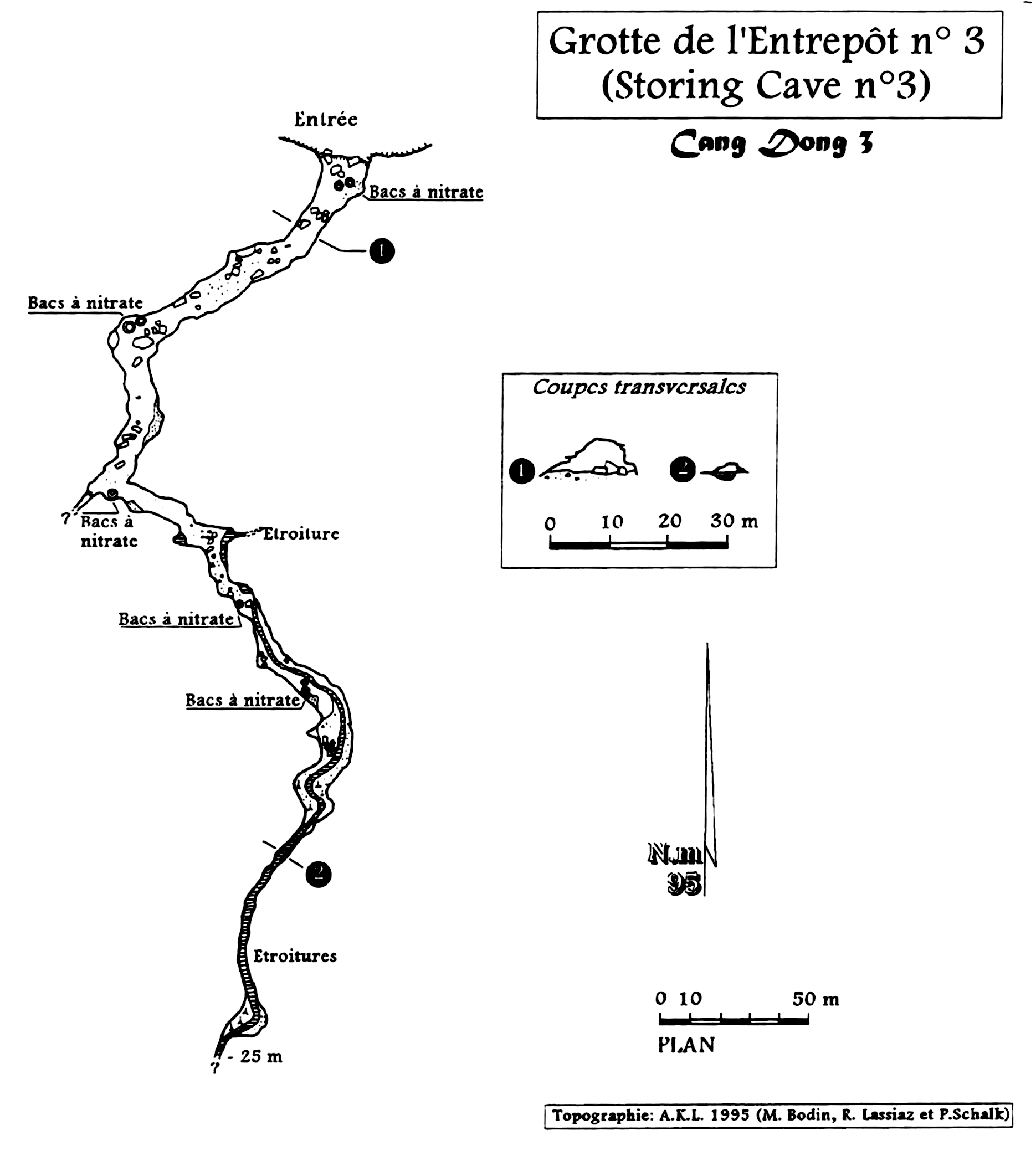 topographie Grotte De L'entrepôt 3 倉洞3