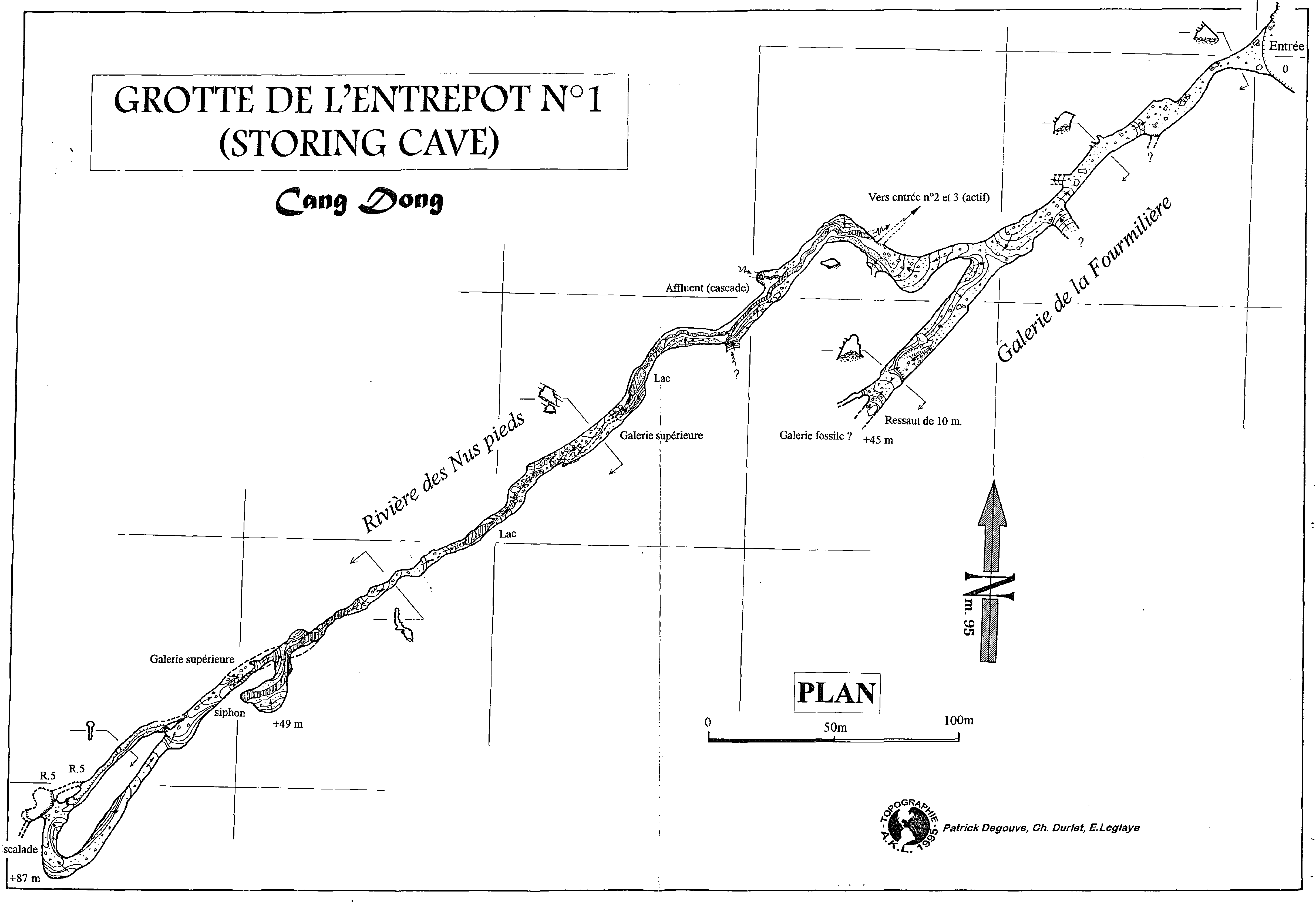 topographie Grotte De L'entrepôt 1 倉洞1