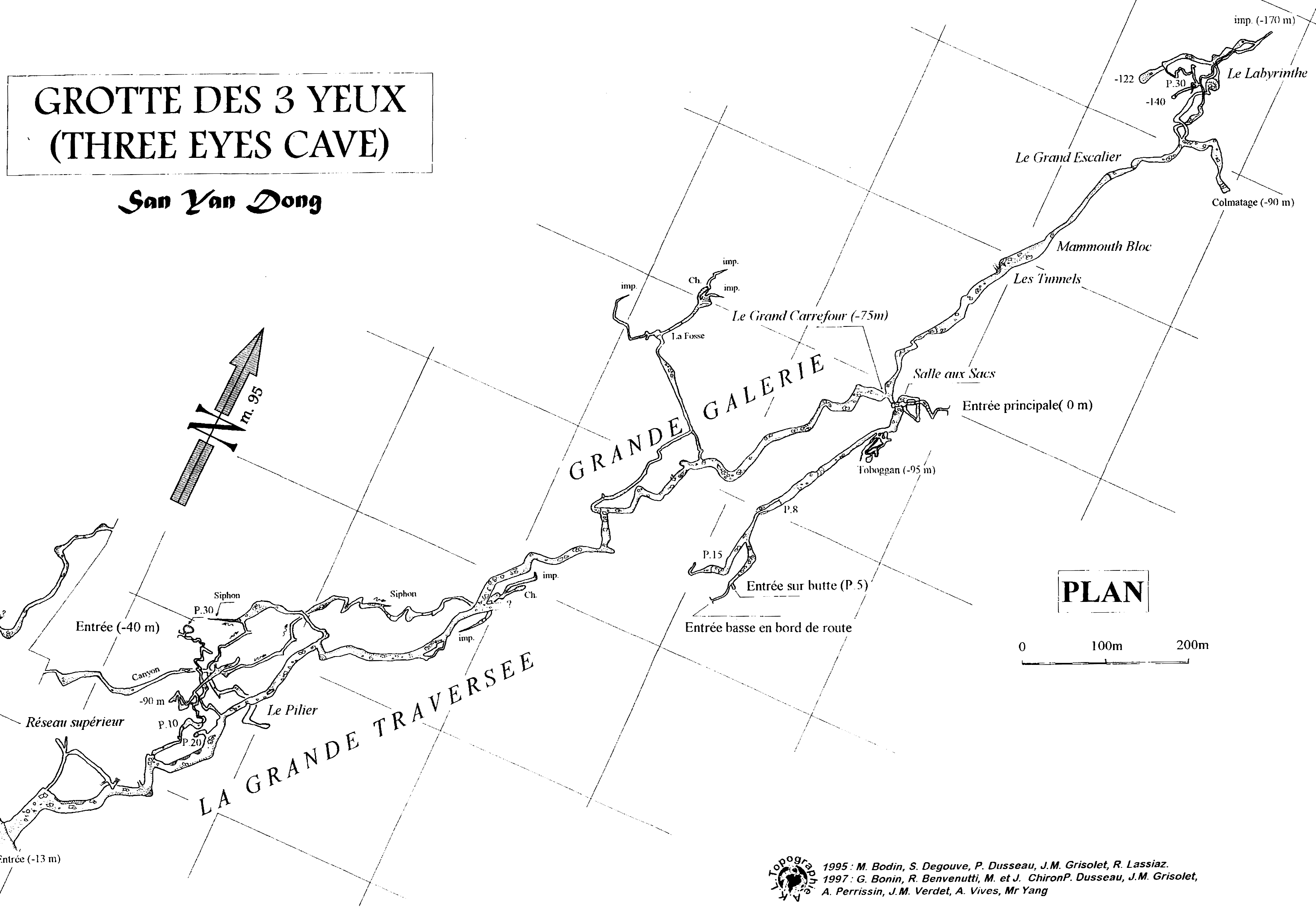 topographie Grotte Des Trois Yeux 三眼洞