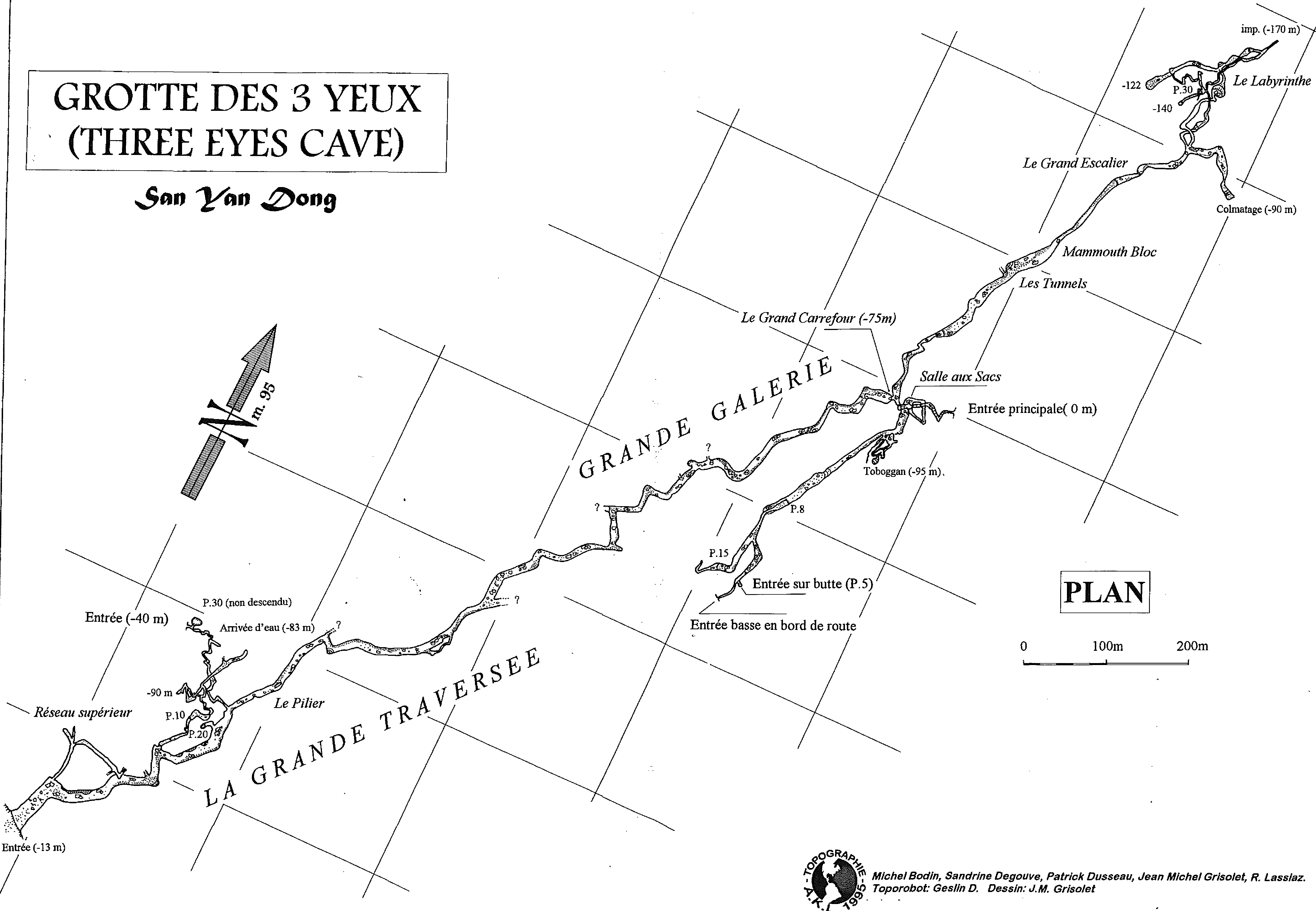 topographie Grotte Des Trois Yeux 三眼洞