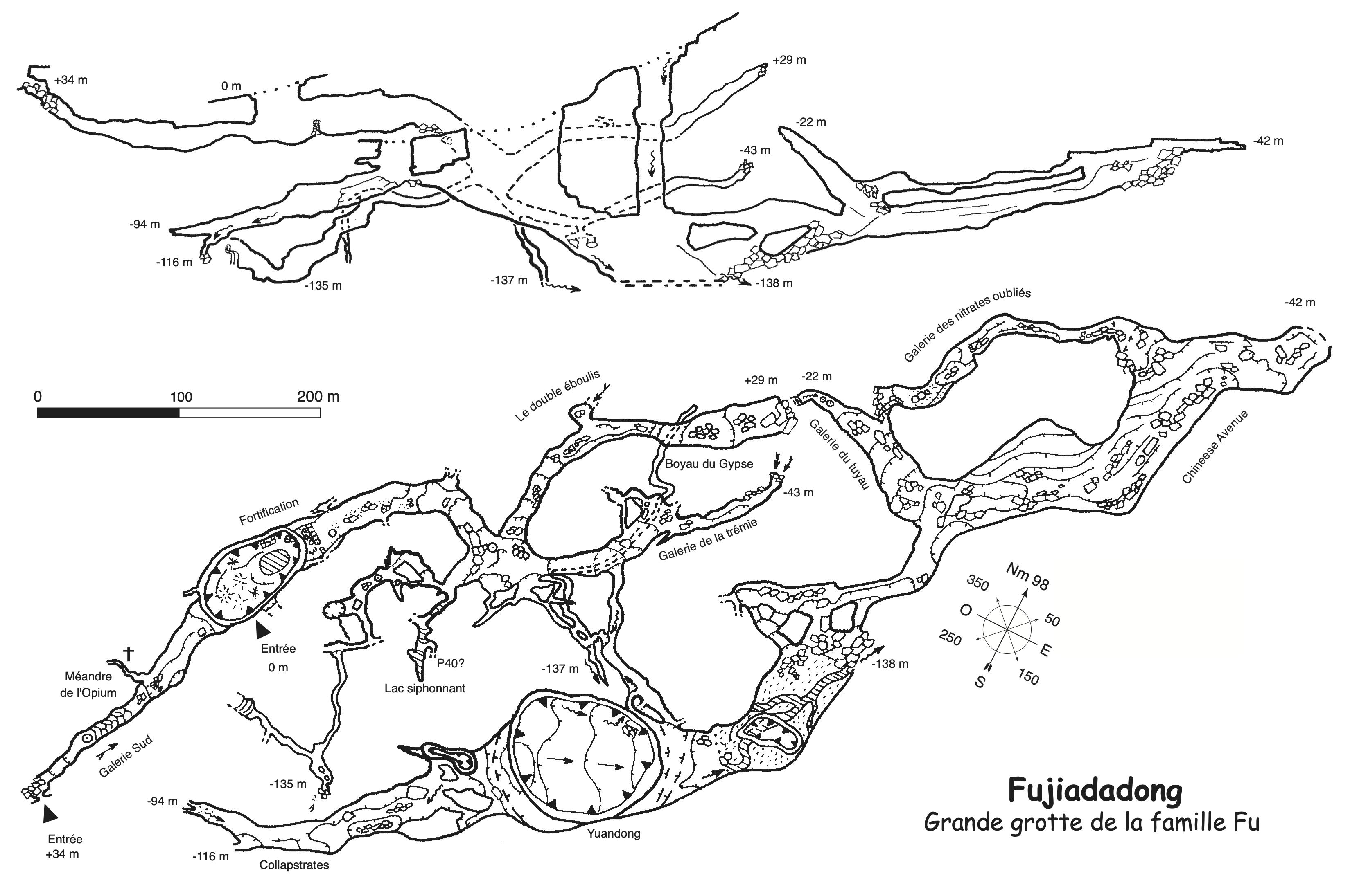 topographie Fujiadadong 付家大洞