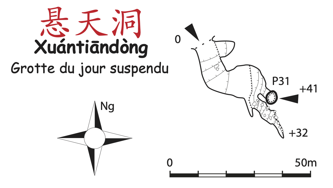 topographie Xuantiandong 悬天洞