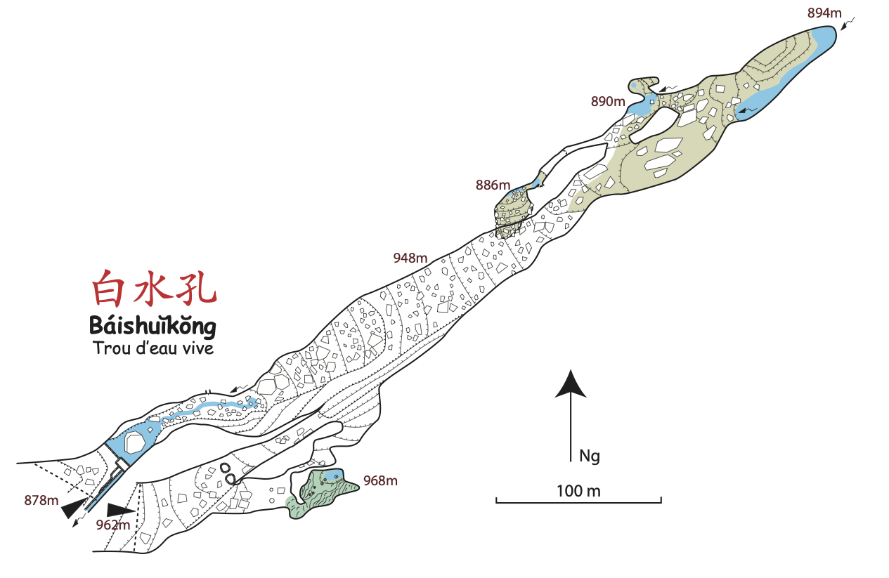 topographie Baishuikong 白水孔