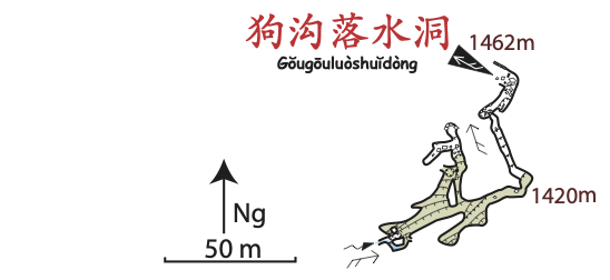 topographie Gougouluoshuidong 狗沟落水洞