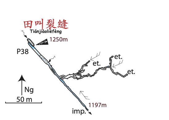 topographie Tianjiaoliefeng 田叫裂缝