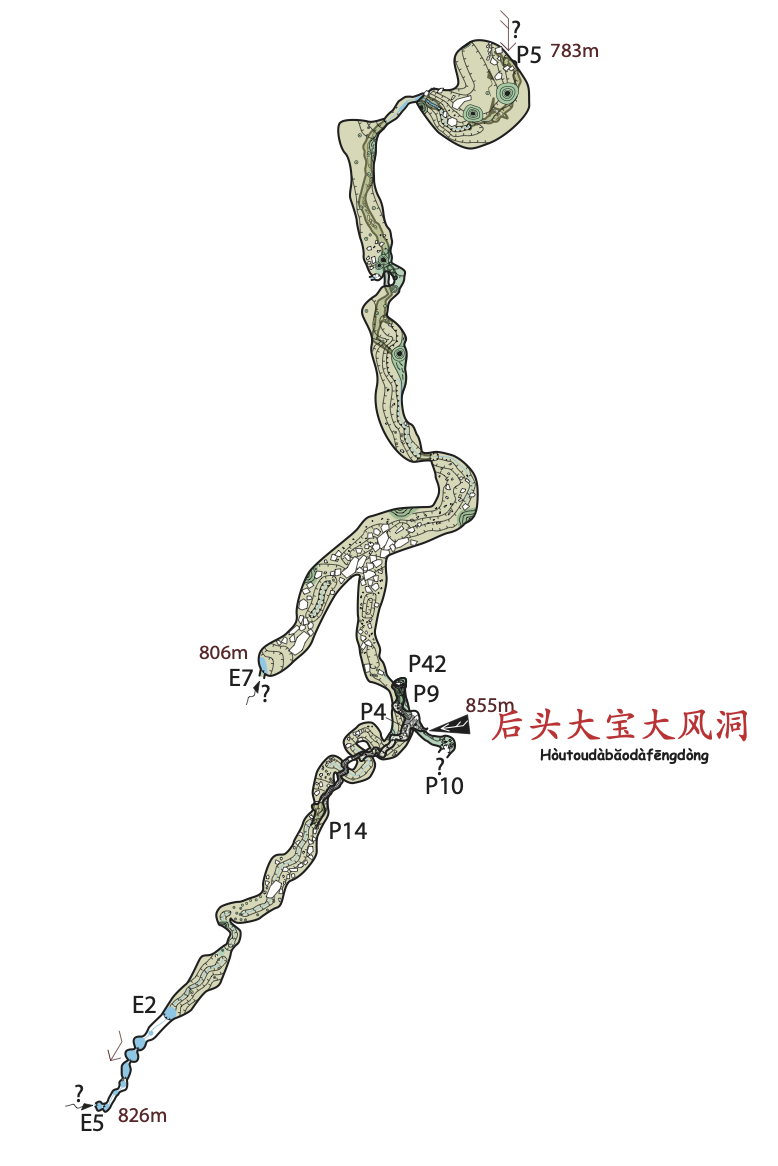 topographie Houtoudabaodafengdong 后头大宝大风洞