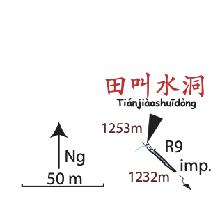topographie Tianjiaoshuidong 田叫水洞
