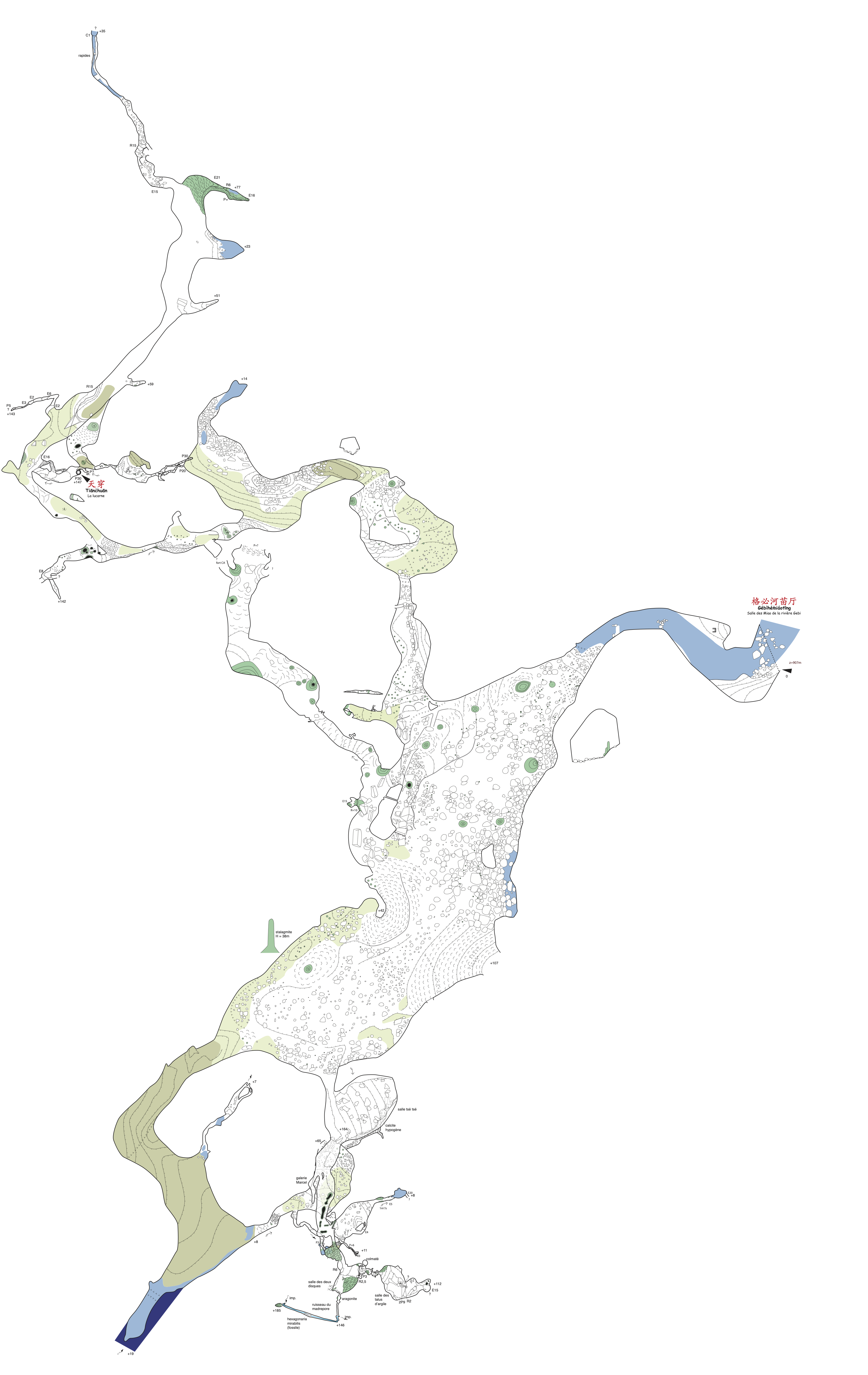 topographie Gebihe (Aval) 革必河（下游）