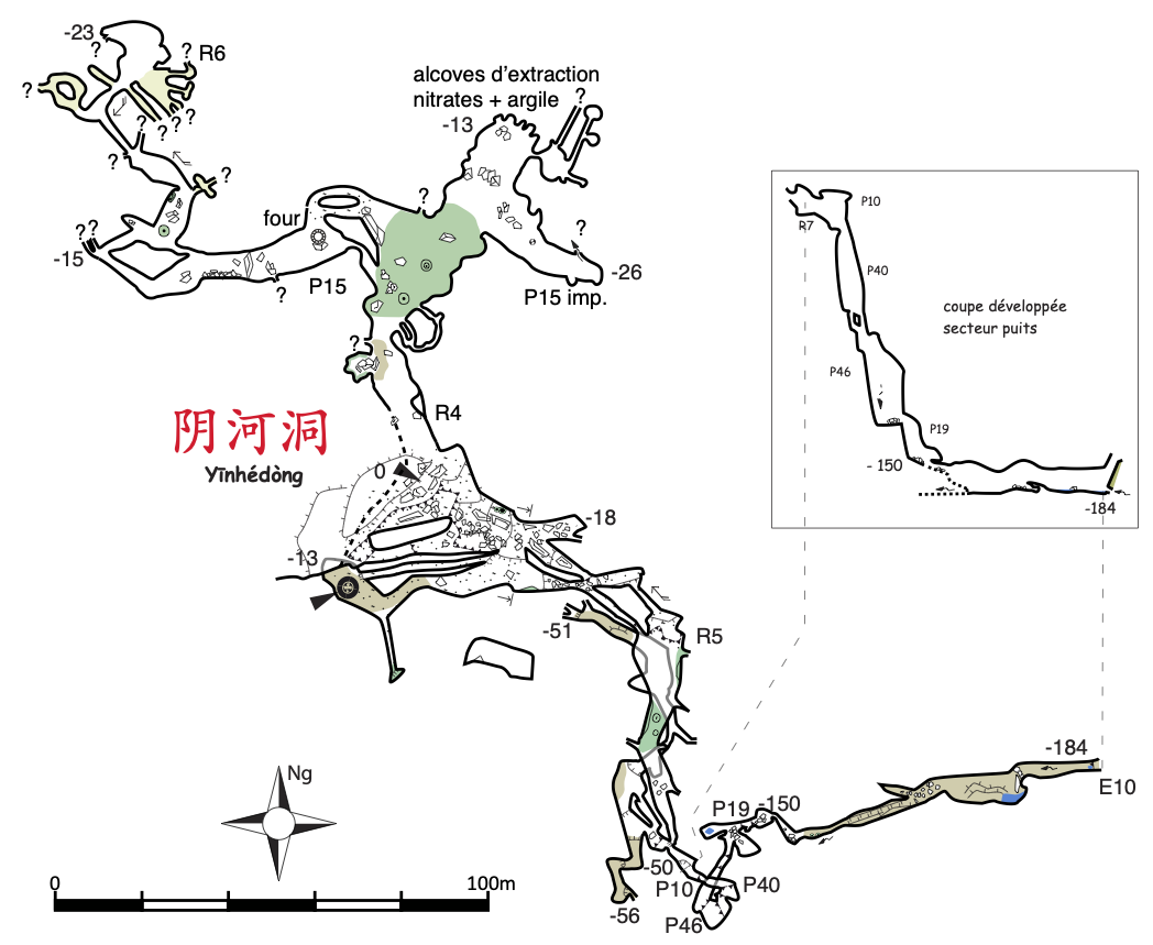 topographie Yinhedong 阴河洞