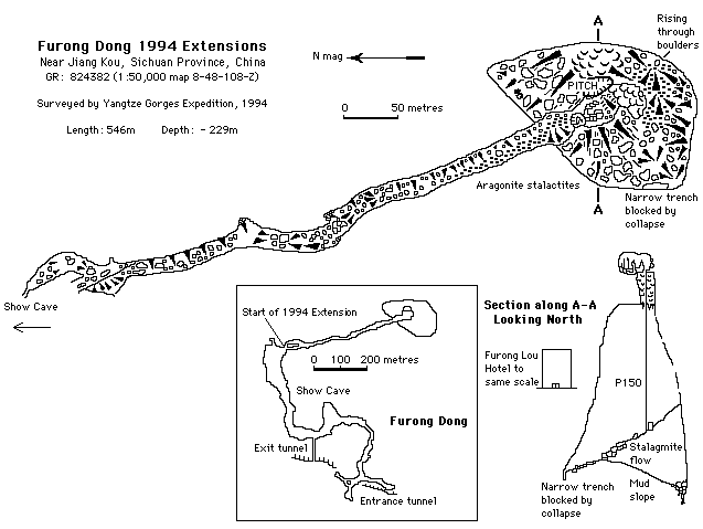 topographie Furongdong 芙蓉洞