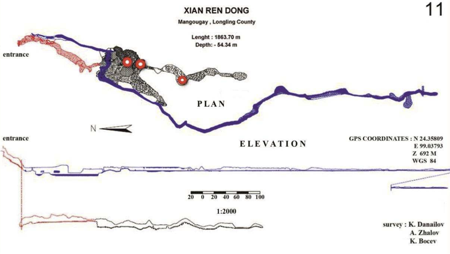 topographie Xianrendong 仙人洞