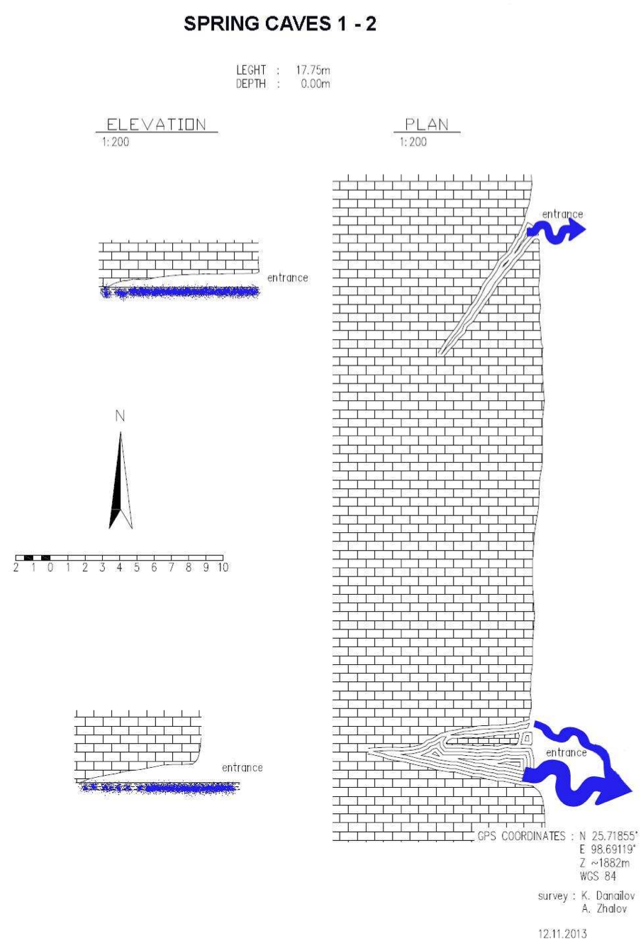 topographie Spring cave 1 