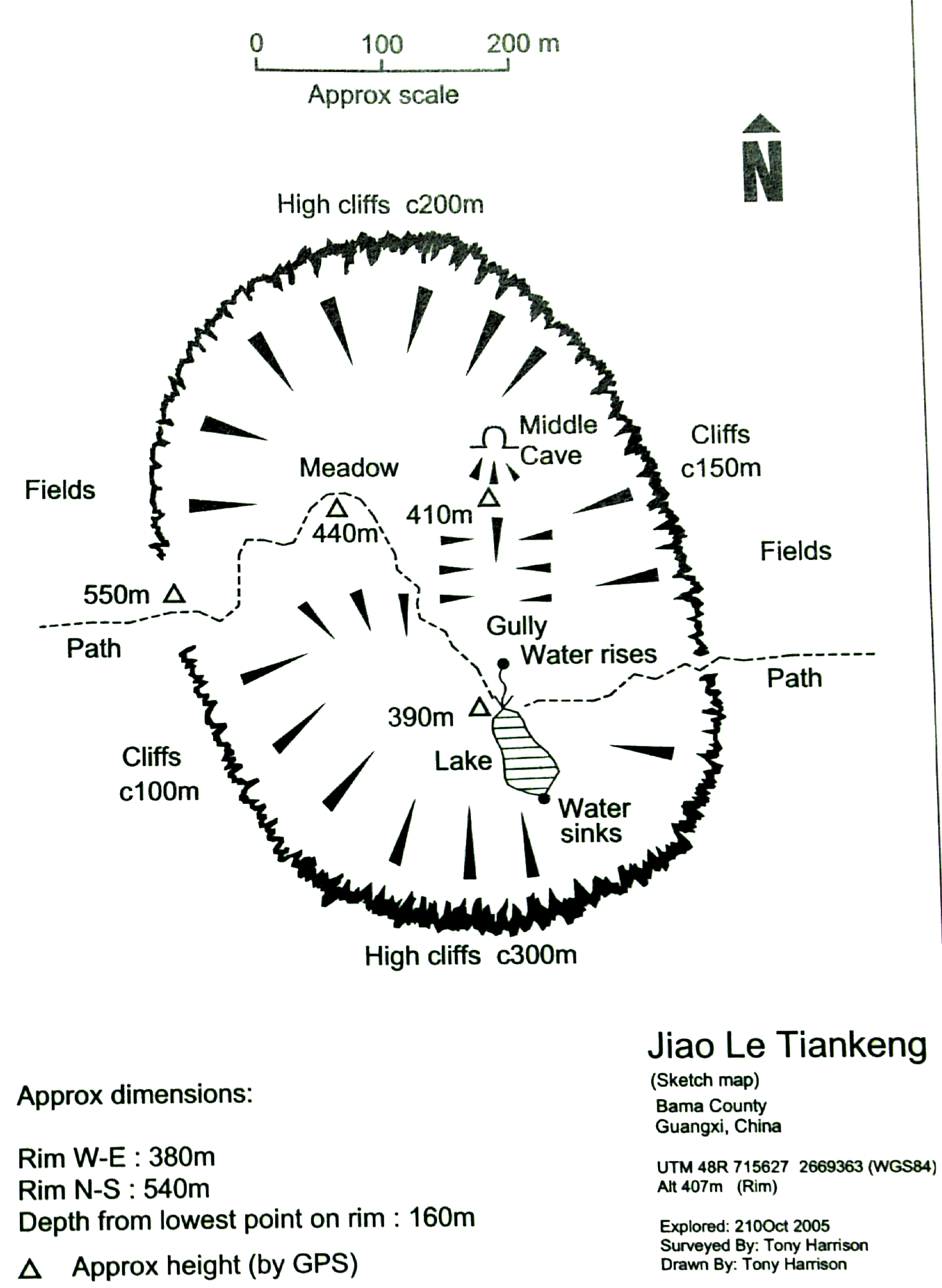 topographie Jiaoletiankeng 