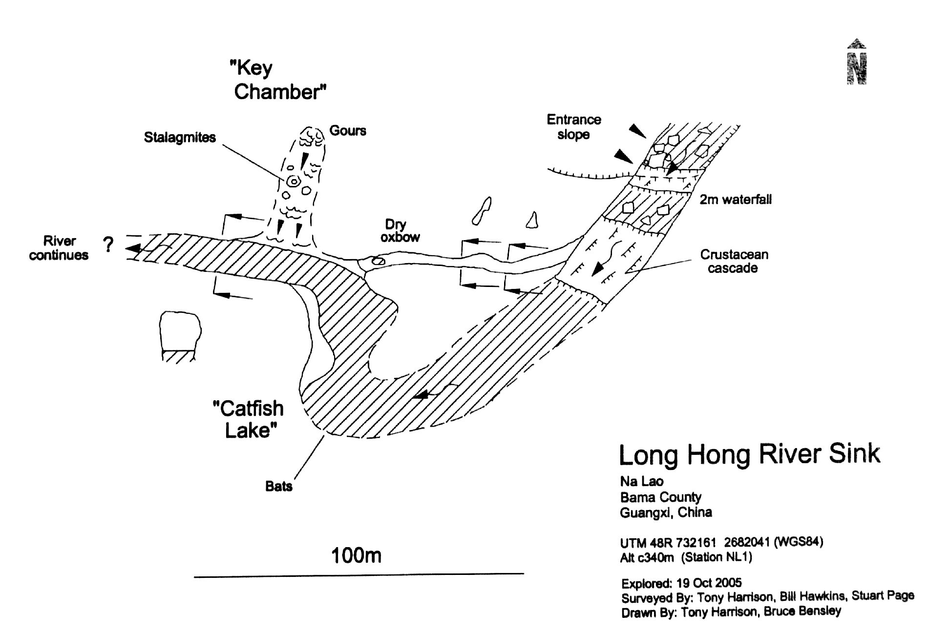 topographie Longhong river sink 