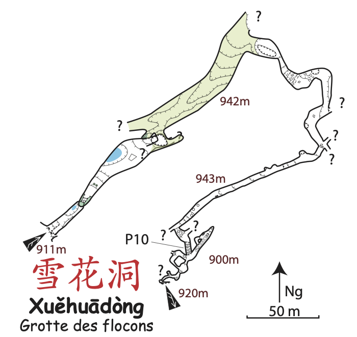 topographie Xuehuadong 雪花洞