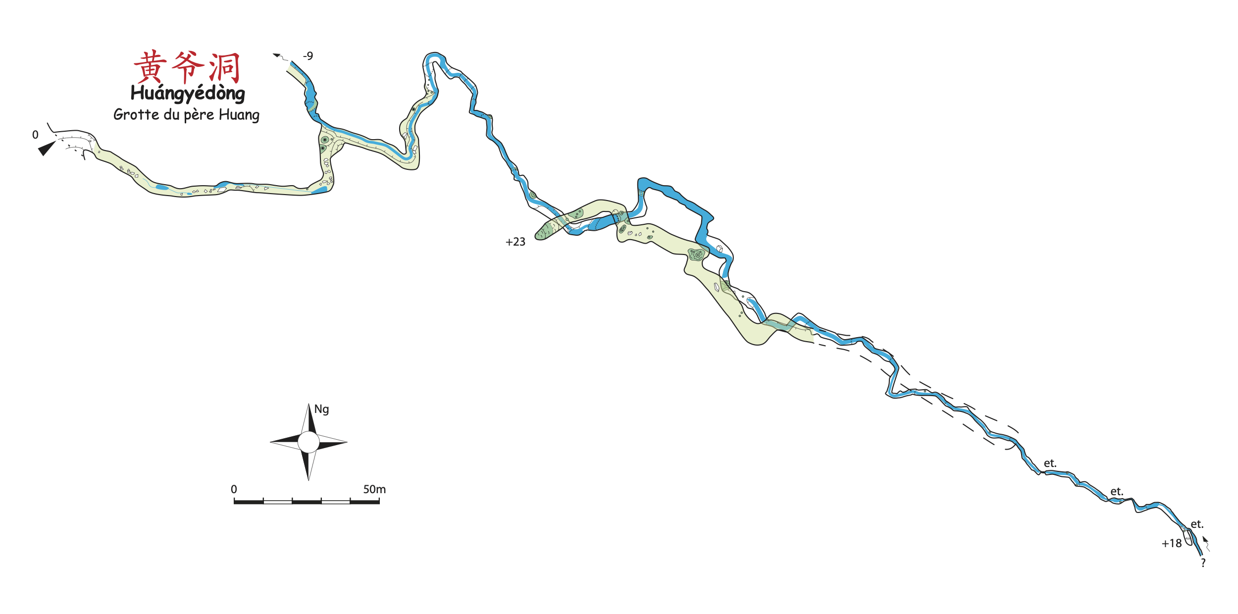 topographie Huangyedong 黄爷洞