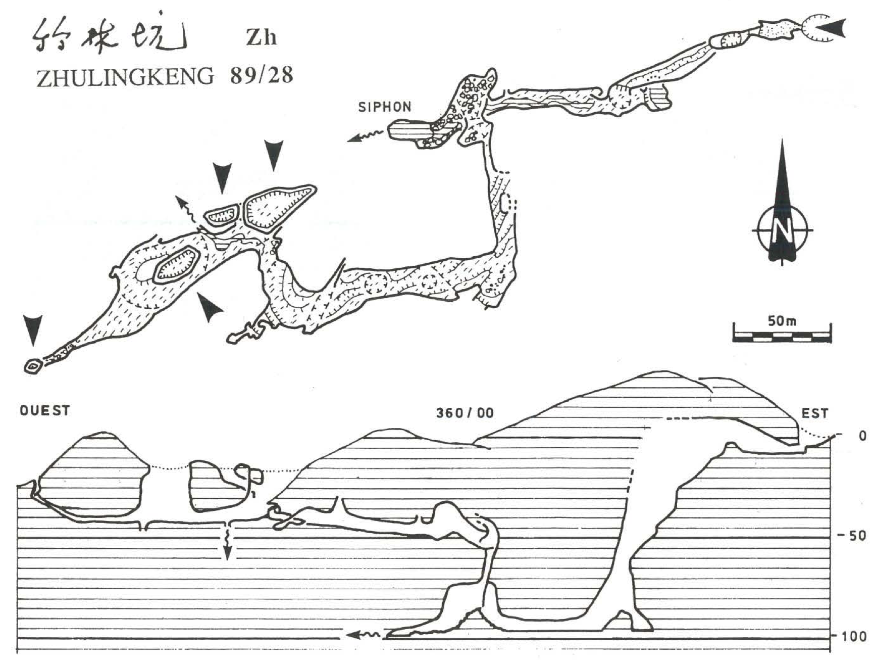 topographie Zhulinkeng 竹林坑