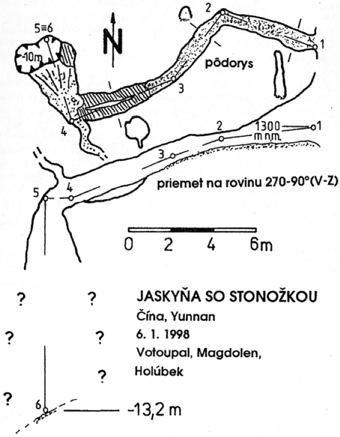 topographie Jaskyna so stonožkou 