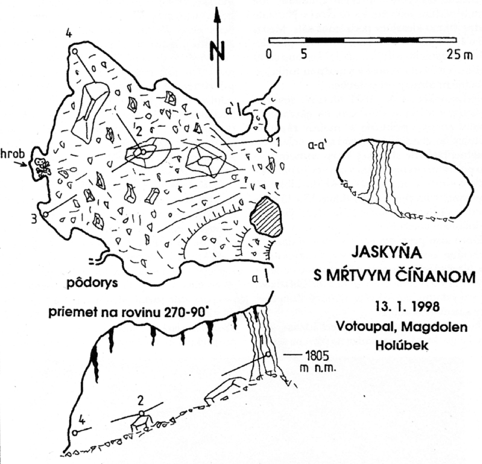 topographie Jaskyna s mrtvym Cínanom 