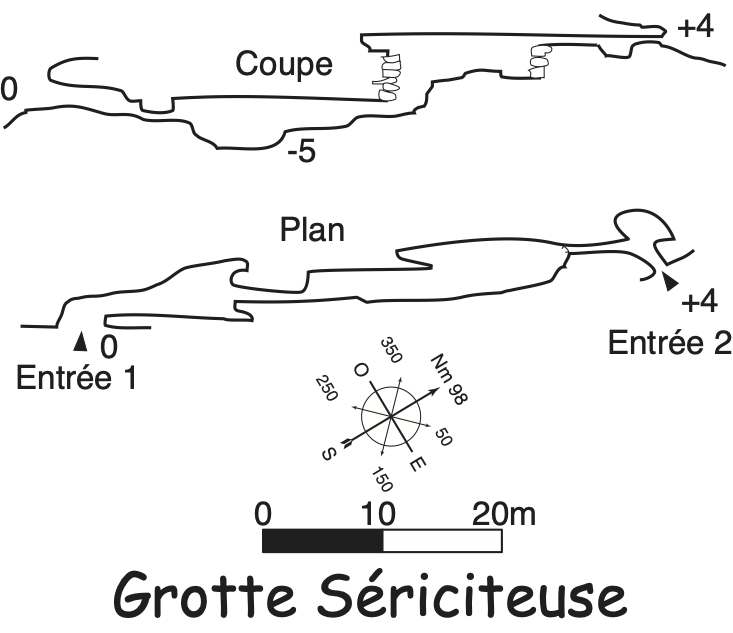 topographie La grotte sériciteuse 