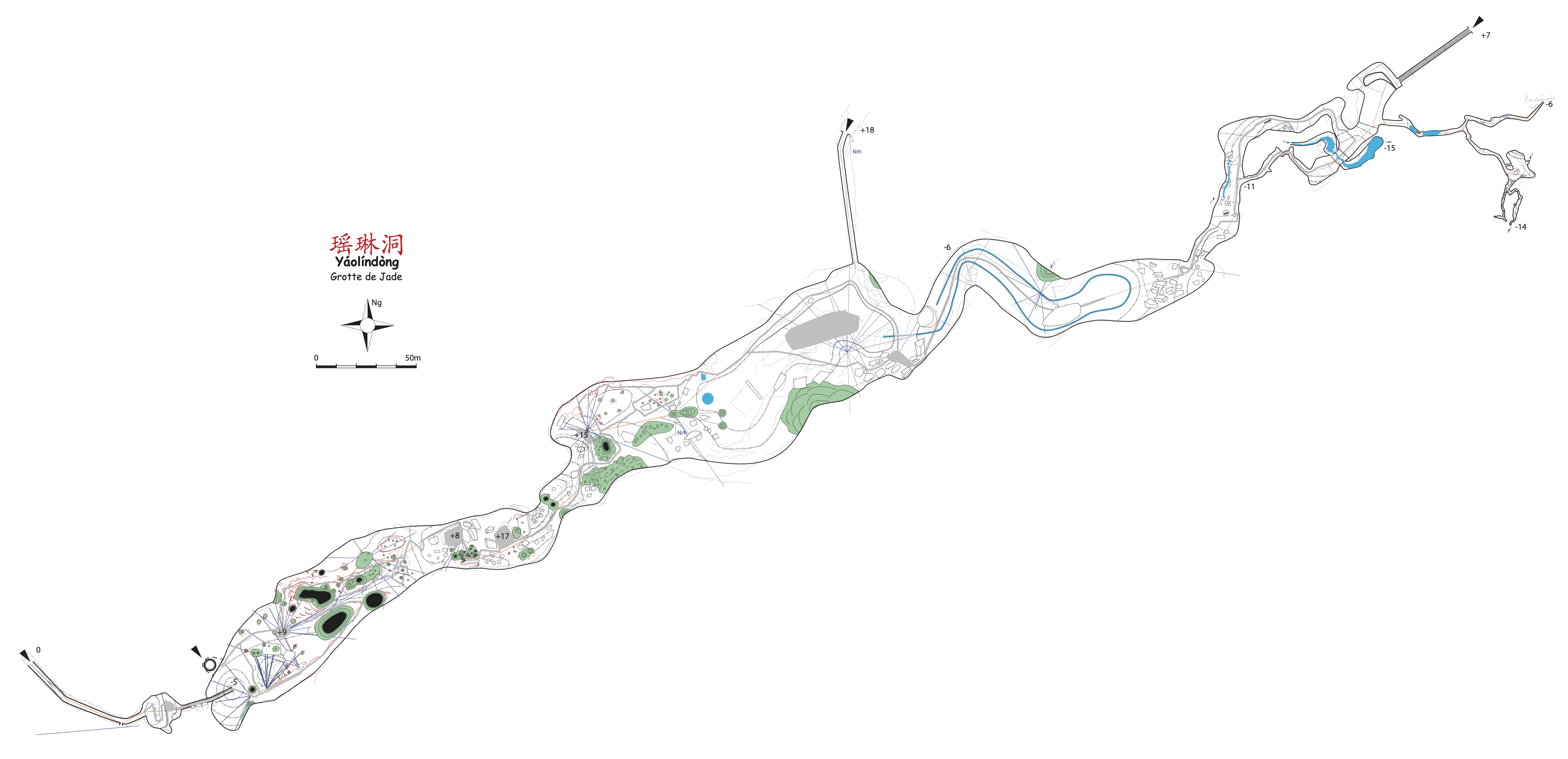 topographie Yaolindong 瑶琳洞