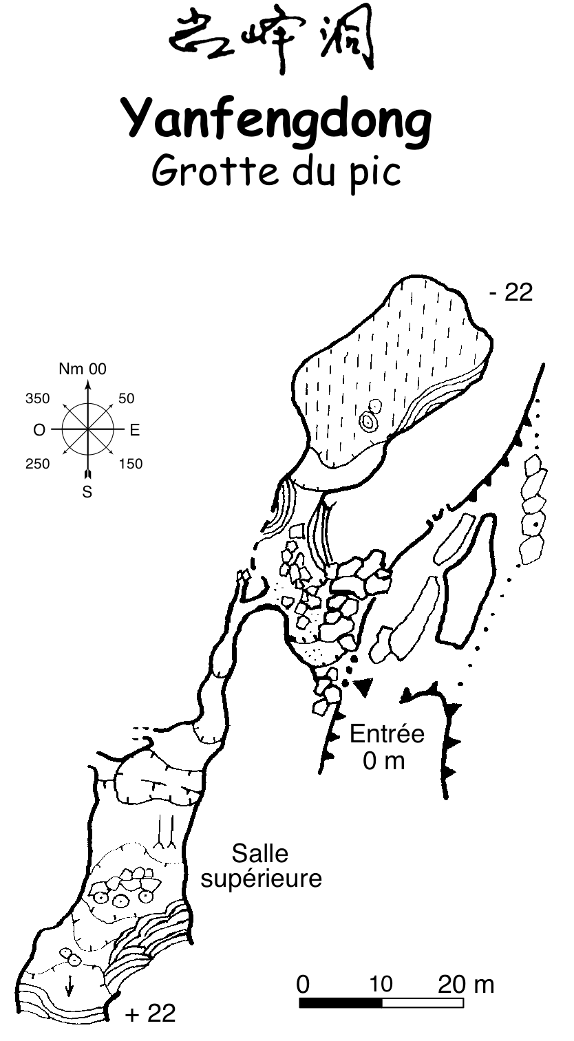 topographie Yanfengdong 岩峰洞