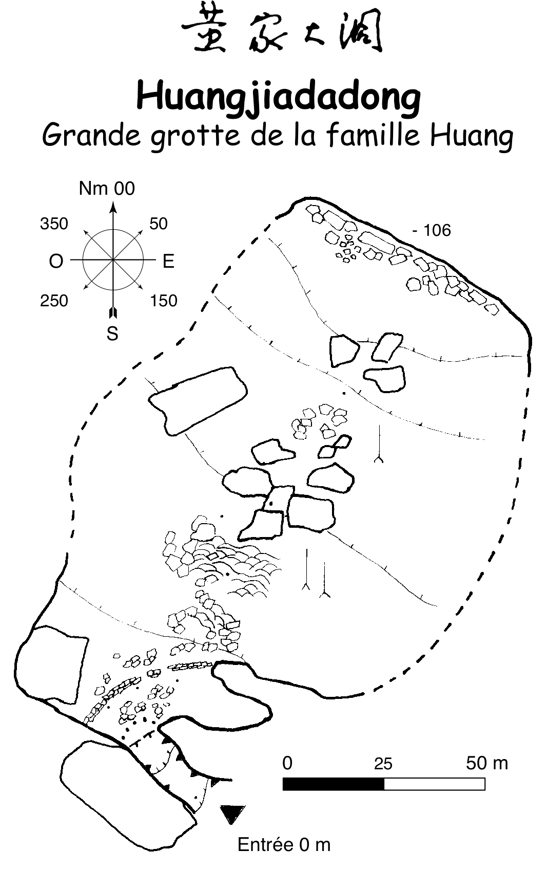 topographie Huangjiadadong 黄家大洞