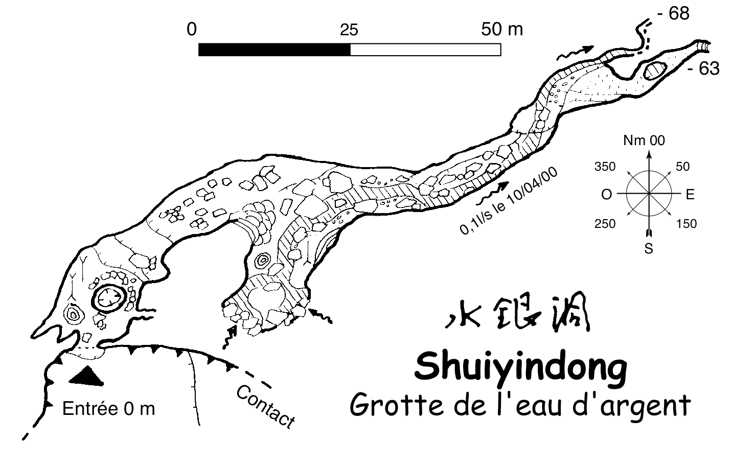 topographie Shuiyindong 水银洞