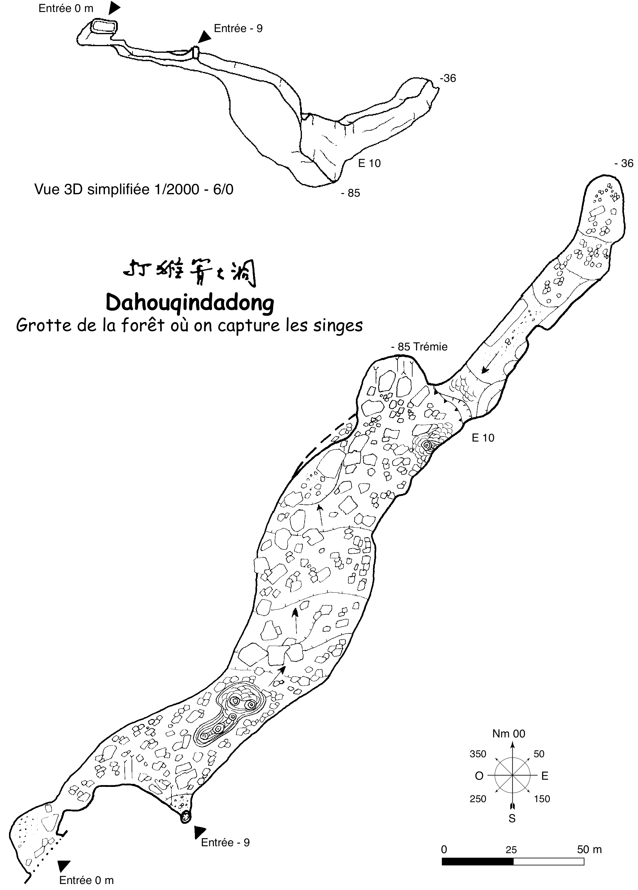 topographie Dahouqindadong 大猴箐洞