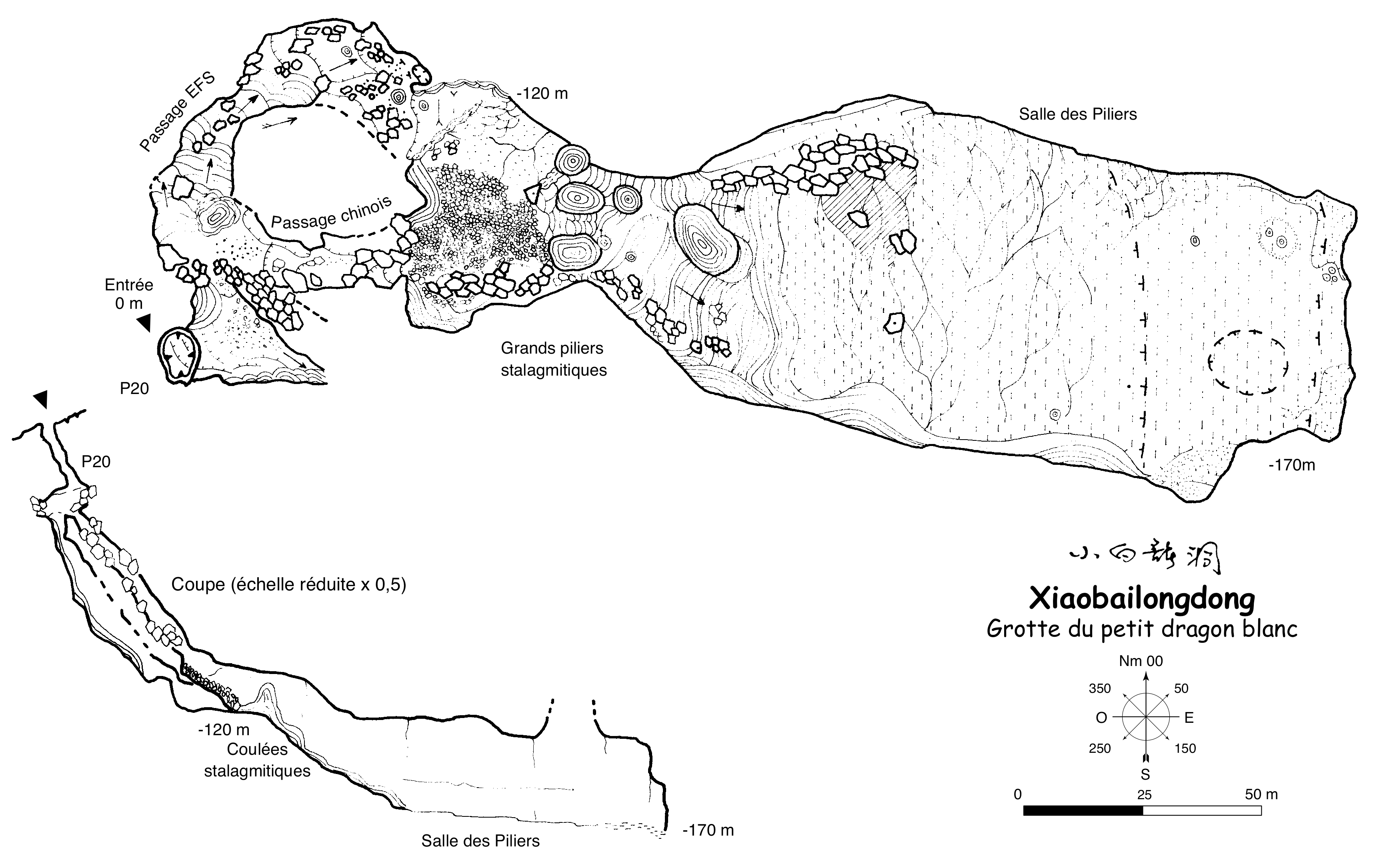 topographie Xiaobailongdong 小白龙洞