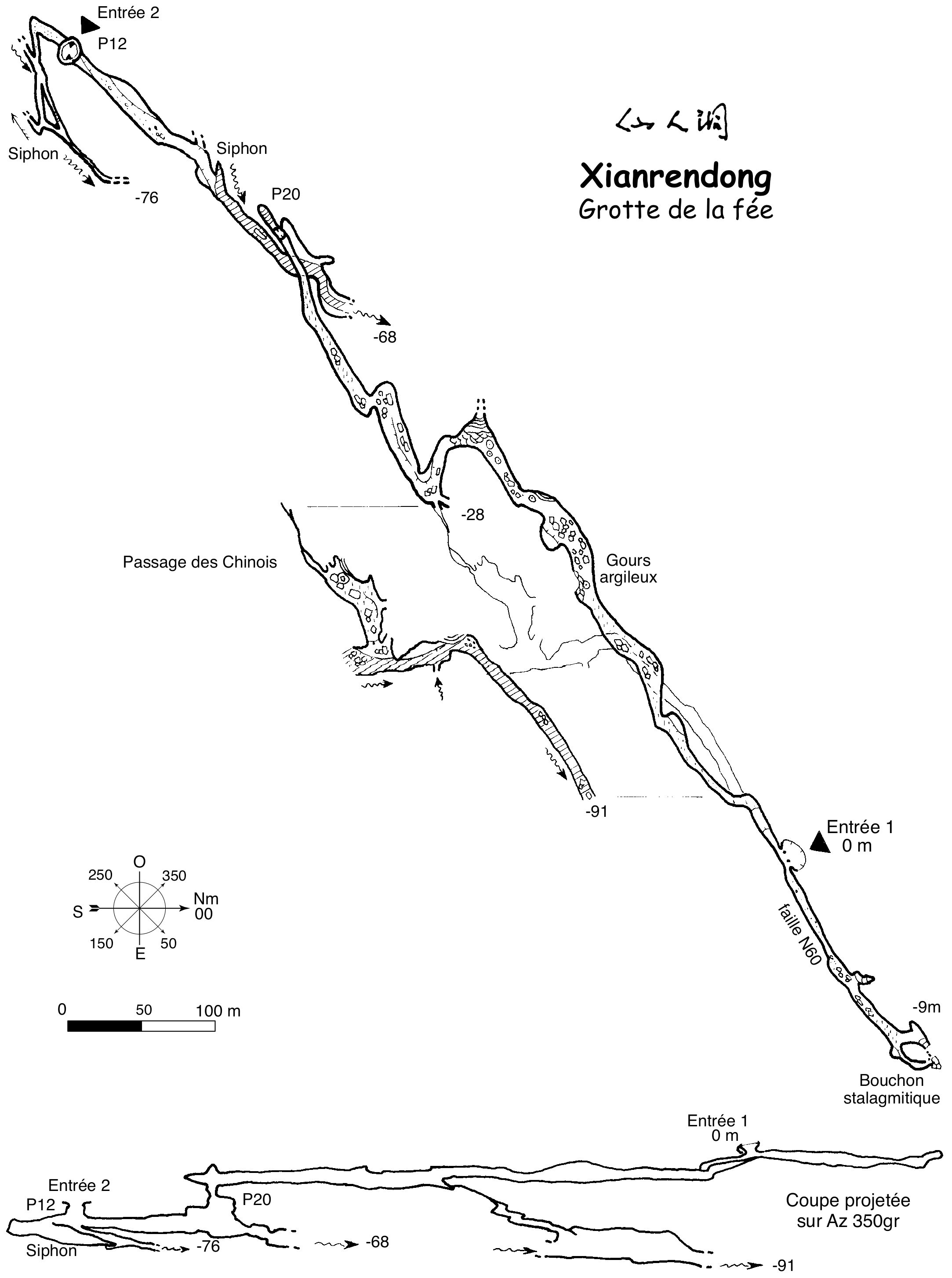 topographie Xianrendong 仙人洞