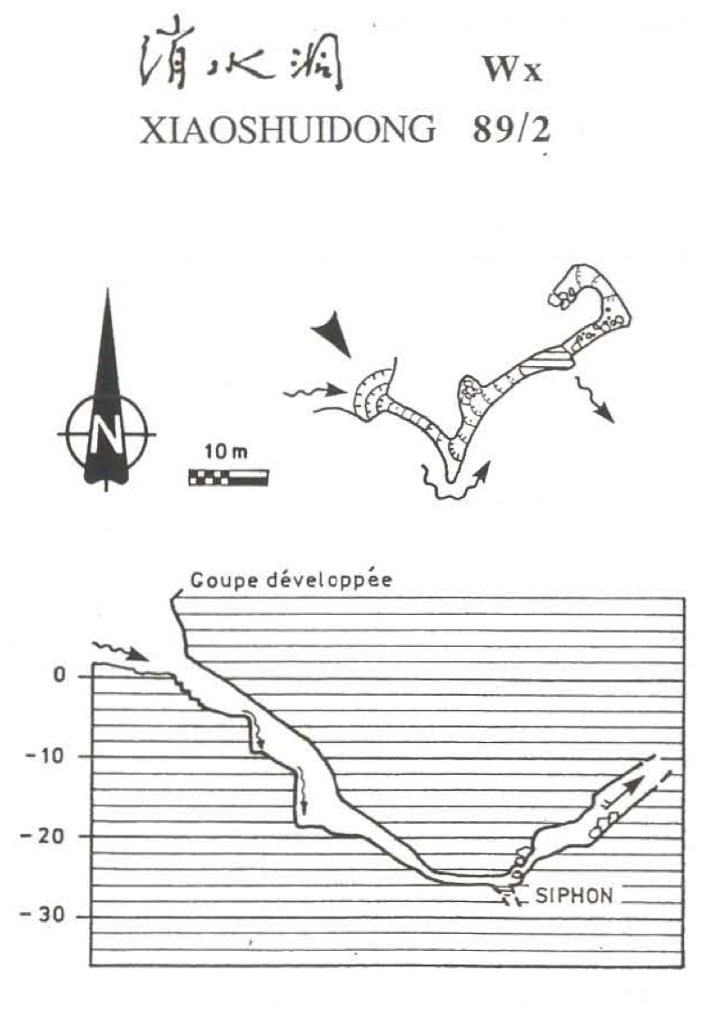 topographie Xiaoshuidong 消水洞