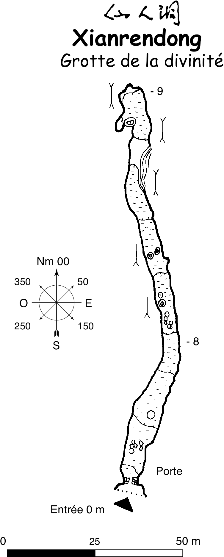 topographie Xianrendong  仙人洞