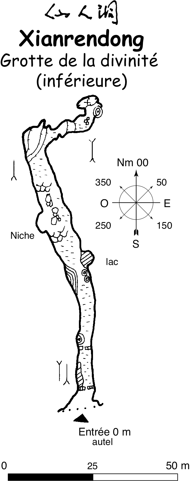 topographie Xianrendong  仙人洞