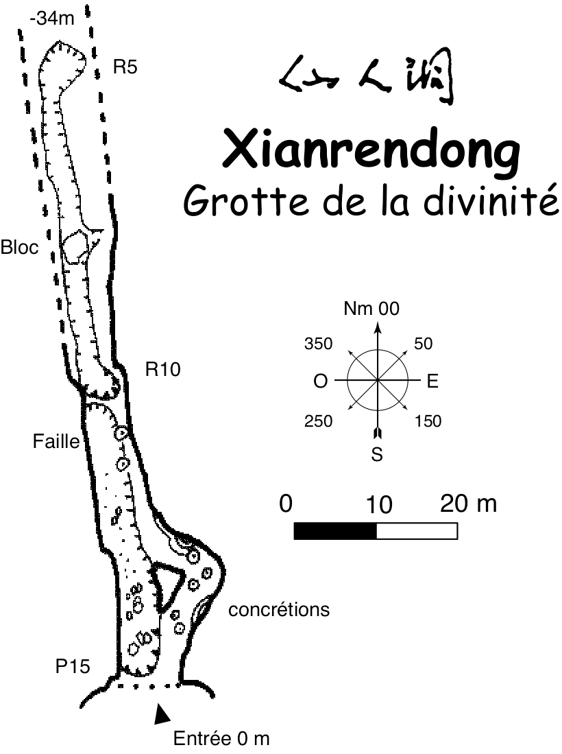 topographie Xianrendong 仙人洞