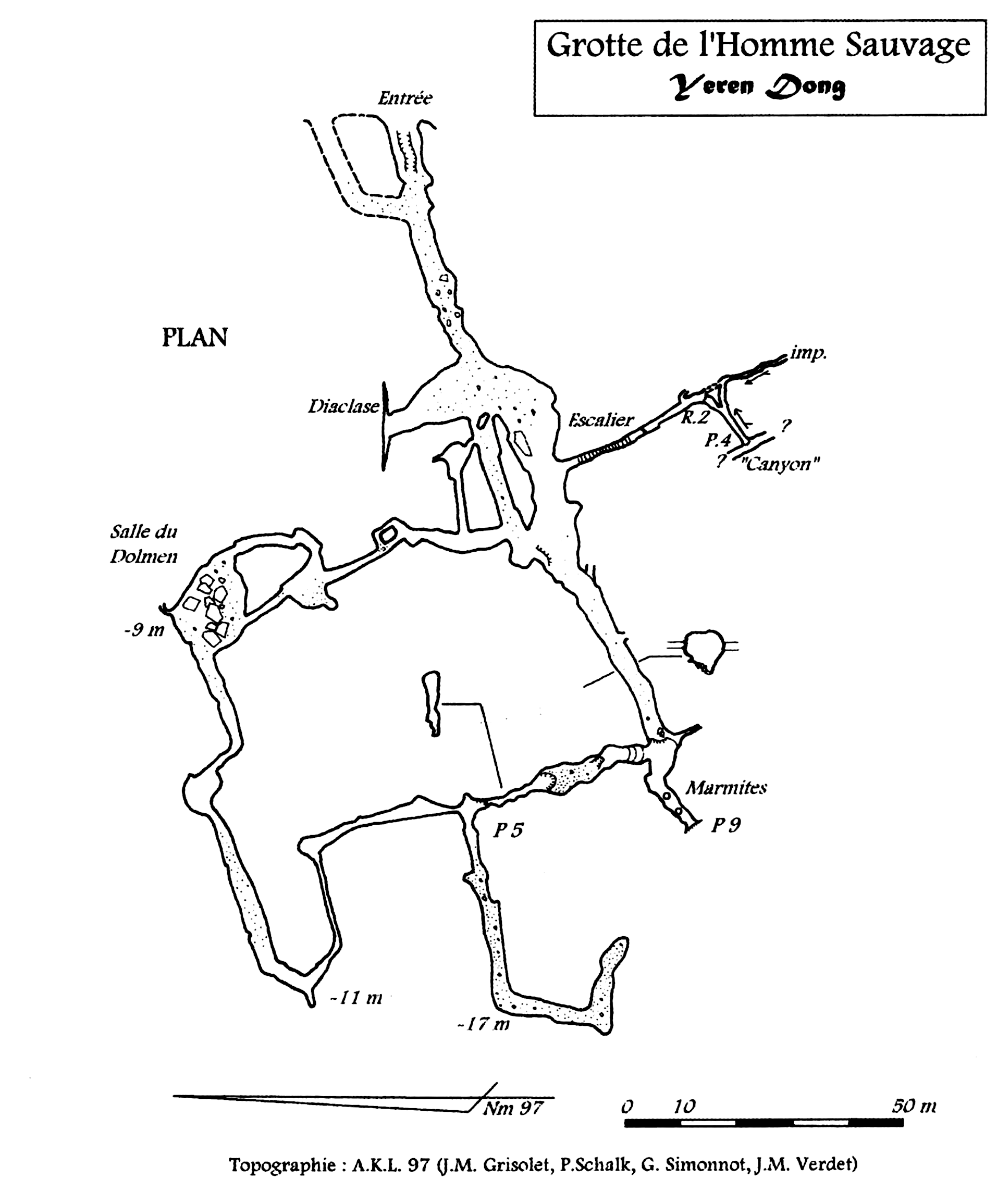 topographie Yerendong 野人洞