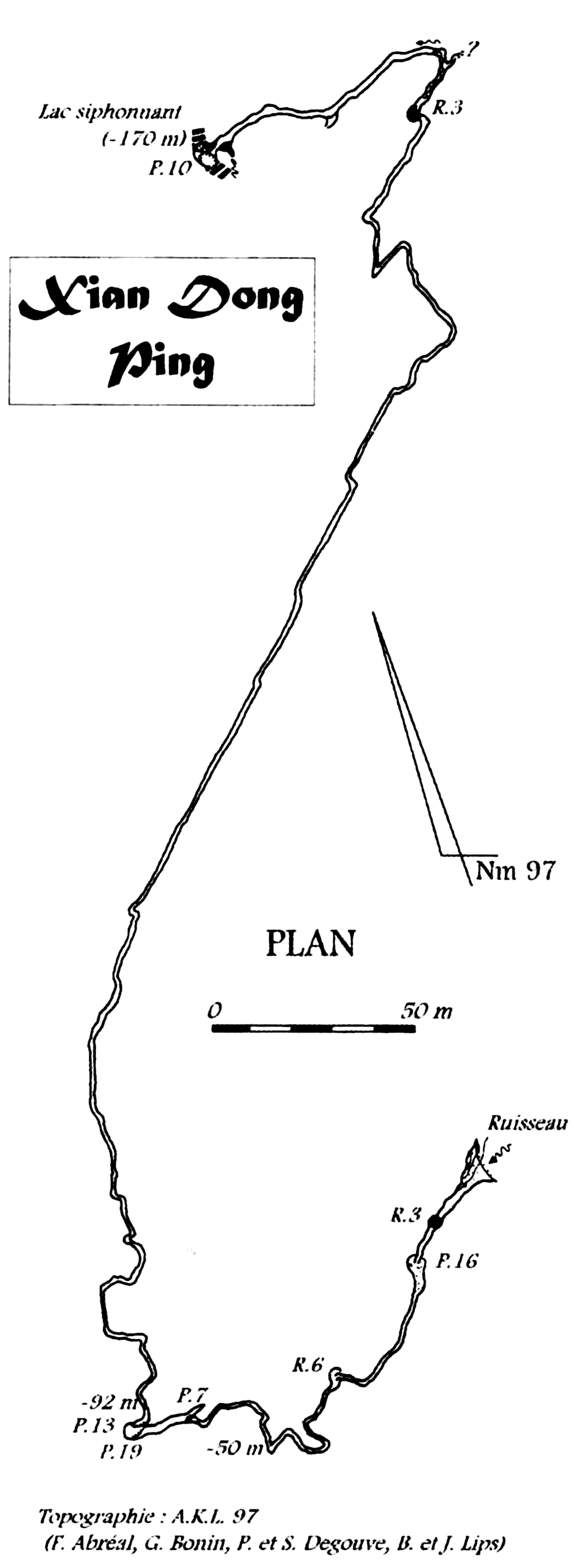 topographie Xiandongping 