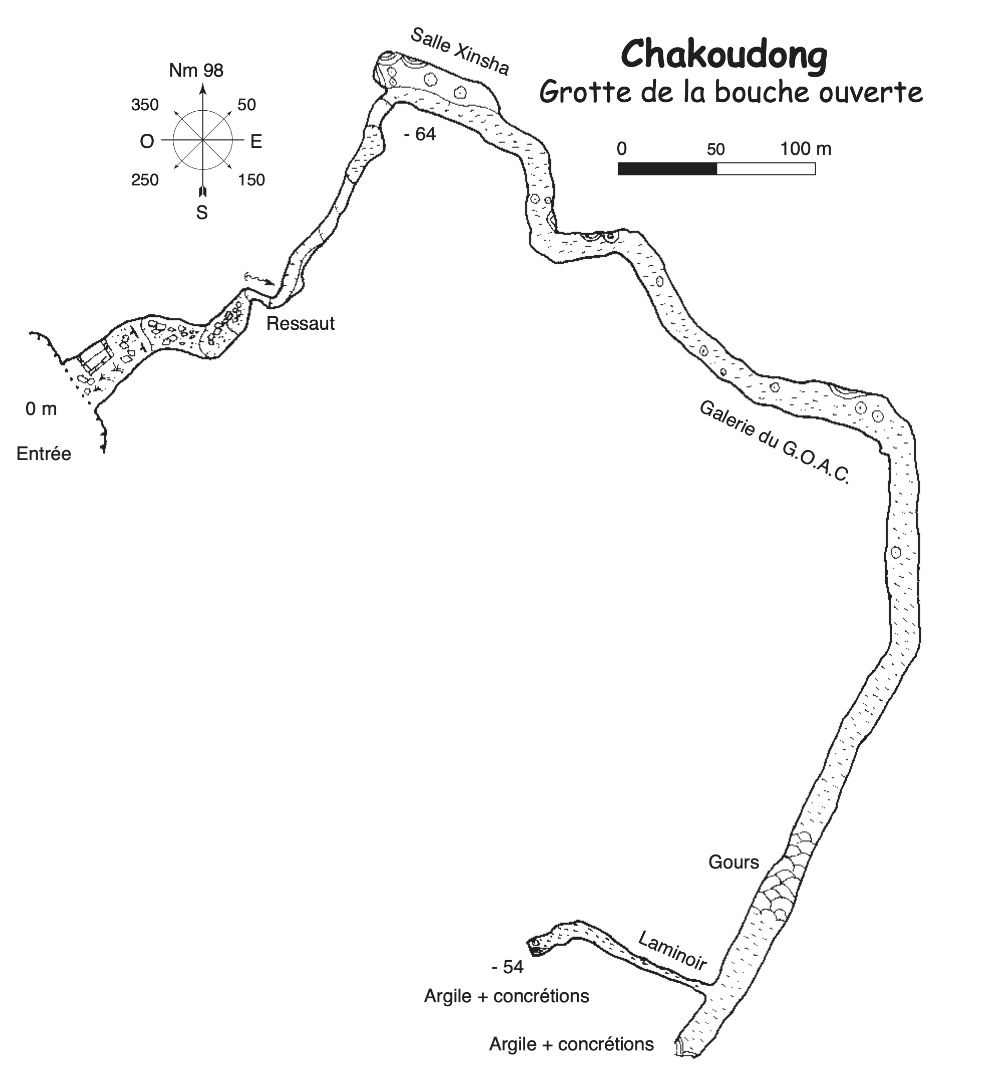 topographie Chakoudong 叉口洞