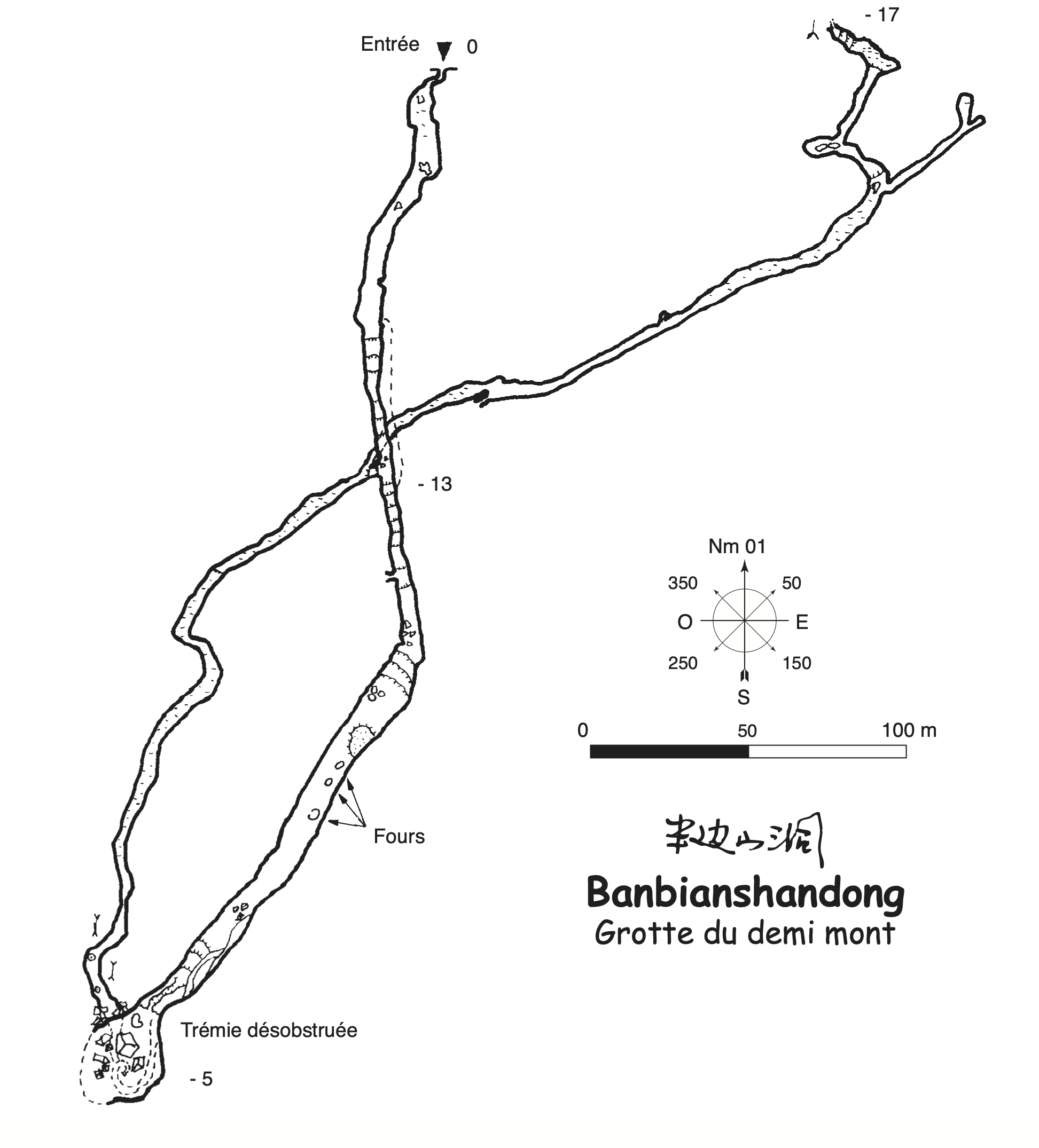 topographie Banbianshandong 半边山洞