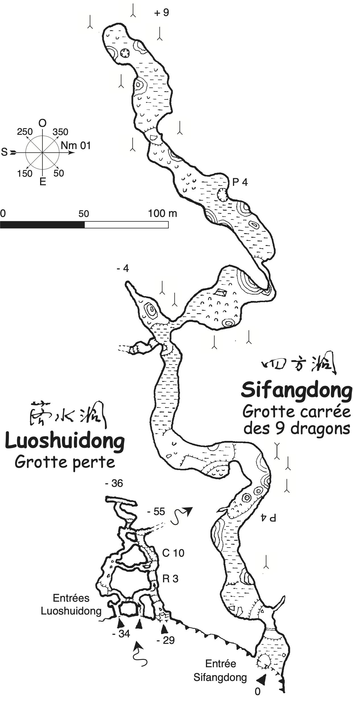 topographie Sifangdong 四方洞