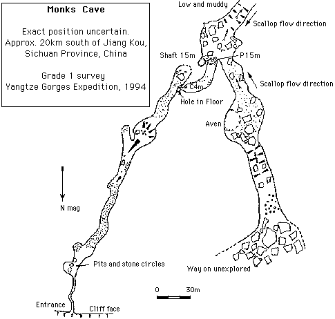 topographie Monks Cave 