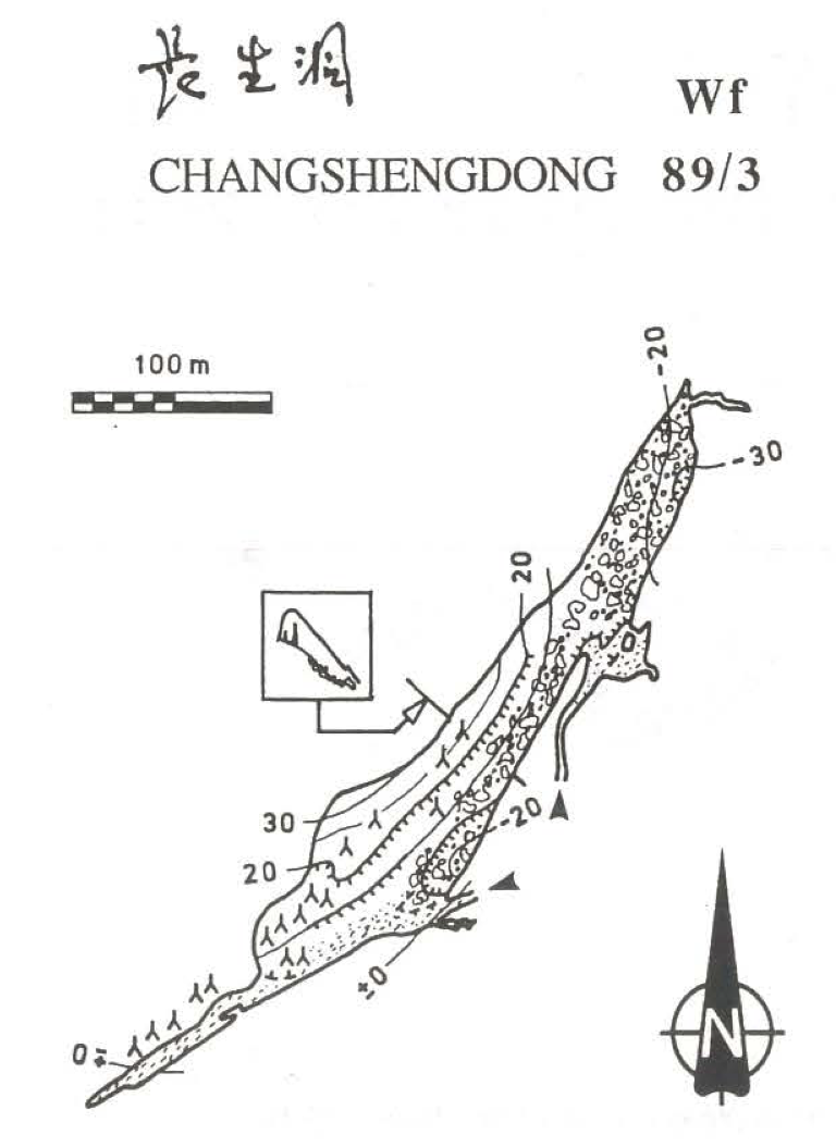 topographie Changshengdong 長生洞