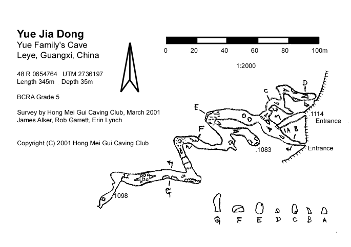 topographie Yuejiadong 洞