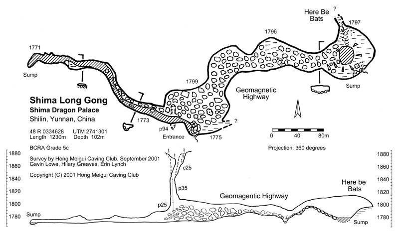 topographie Shimalonggong 洗马龙洞