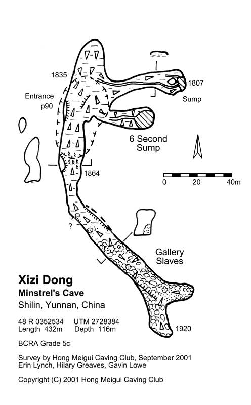 topographie Xizidong 洞