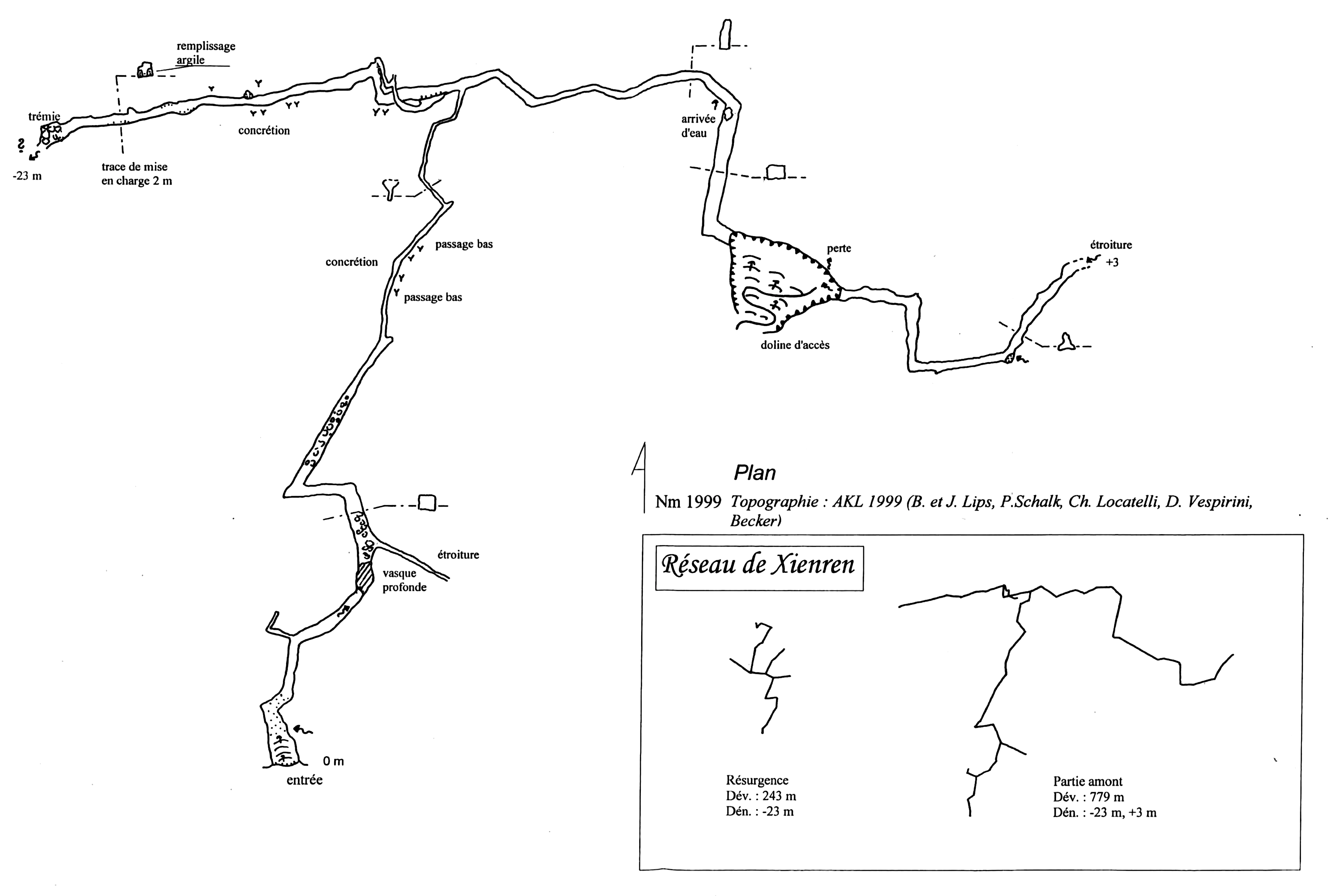 topographie Grotte Amont De Xienren 