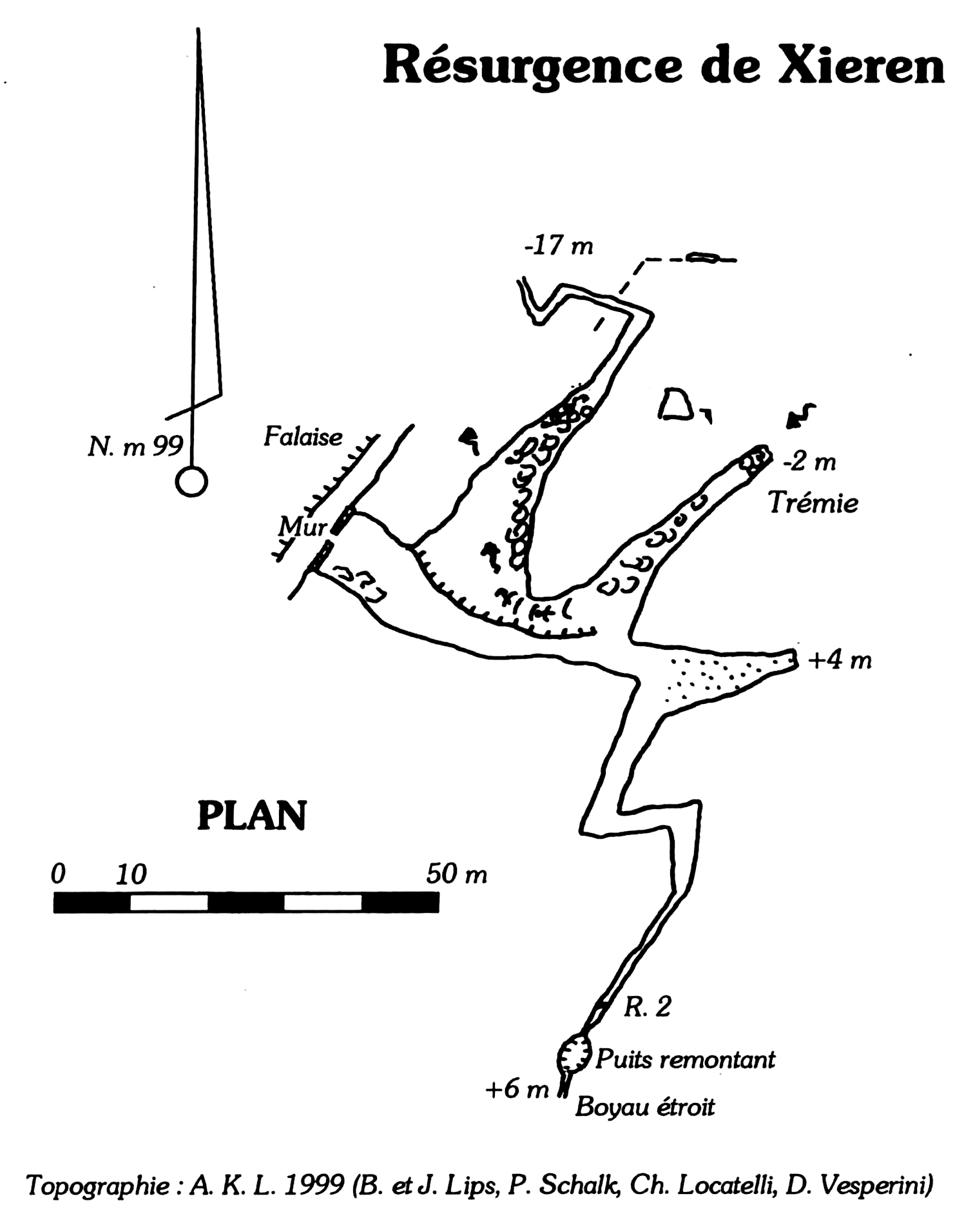 topographie Résurgence De Xienren 